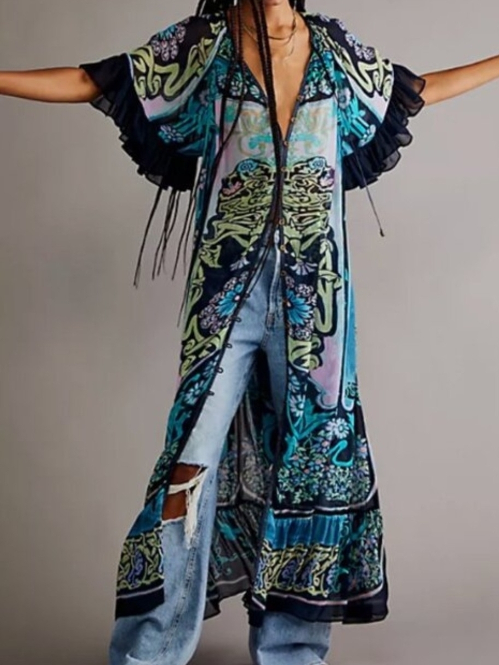 $350MSRP Free People Back to Barcelona Kaftan/Dress